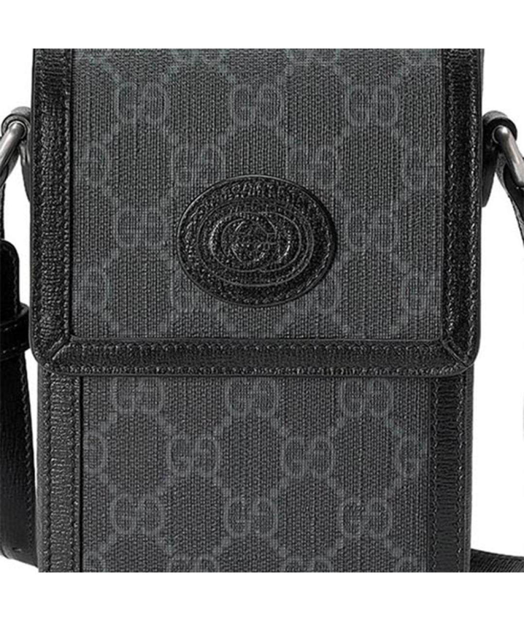 GUCCI Черная тканевая сумка на плечо, фото 7