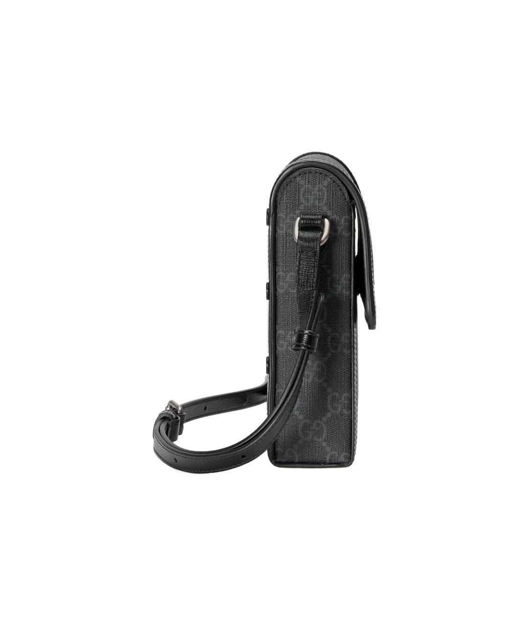 GUCCI Черная тканевая сумка на плечо, фото 4