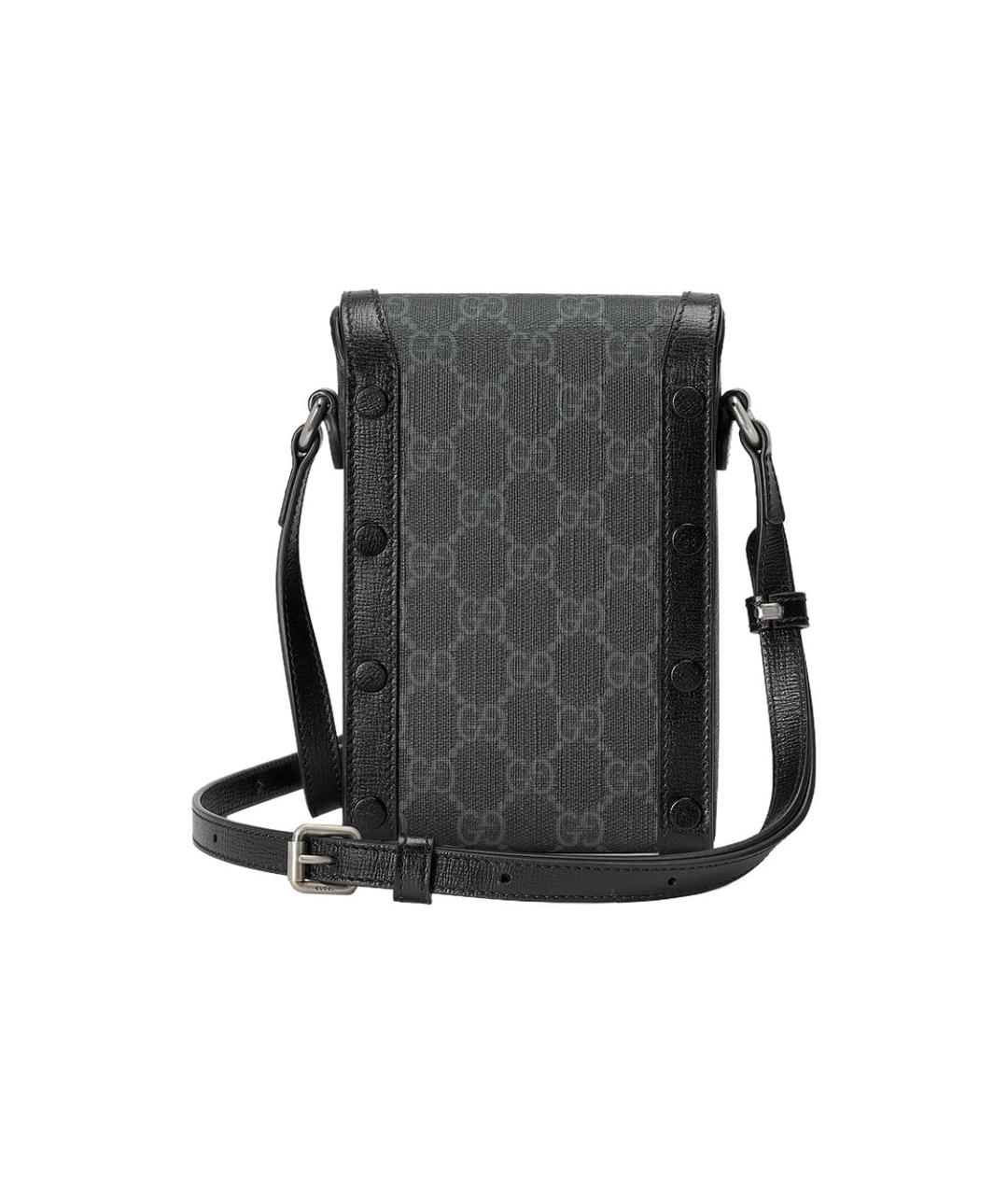 GUCCI Черная тканевая сумка на плечо, фото 3