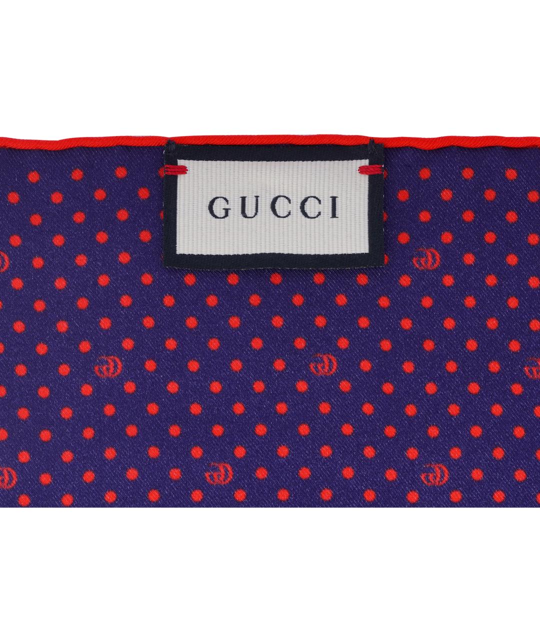 GUCCI Фиолетовый шерстяной шарф, фото 2