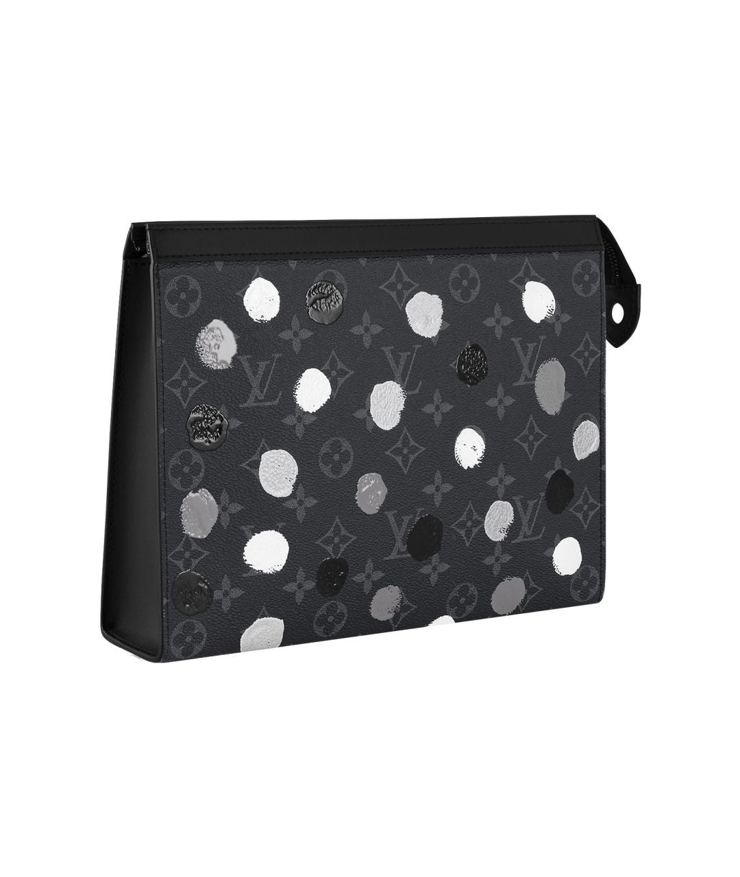 LOUIS VUITTON Черная кожаная папка для документов, фото 2