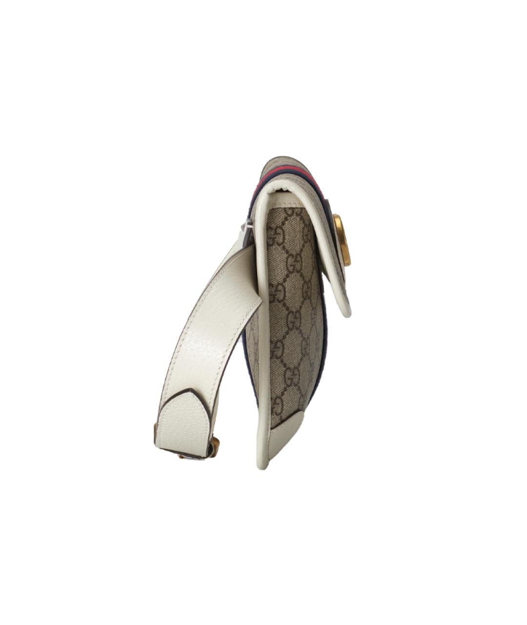 GUCCI Белая тканевая сумка на плечо, фото 4