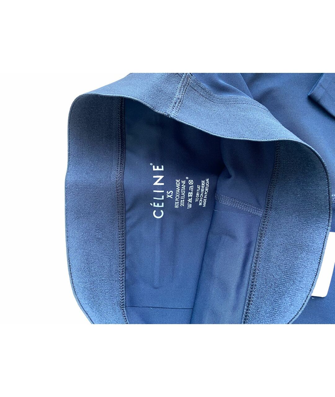 CELINE PRE-OWNED Темно-синие полиамидовые брюки узкие, фото 3