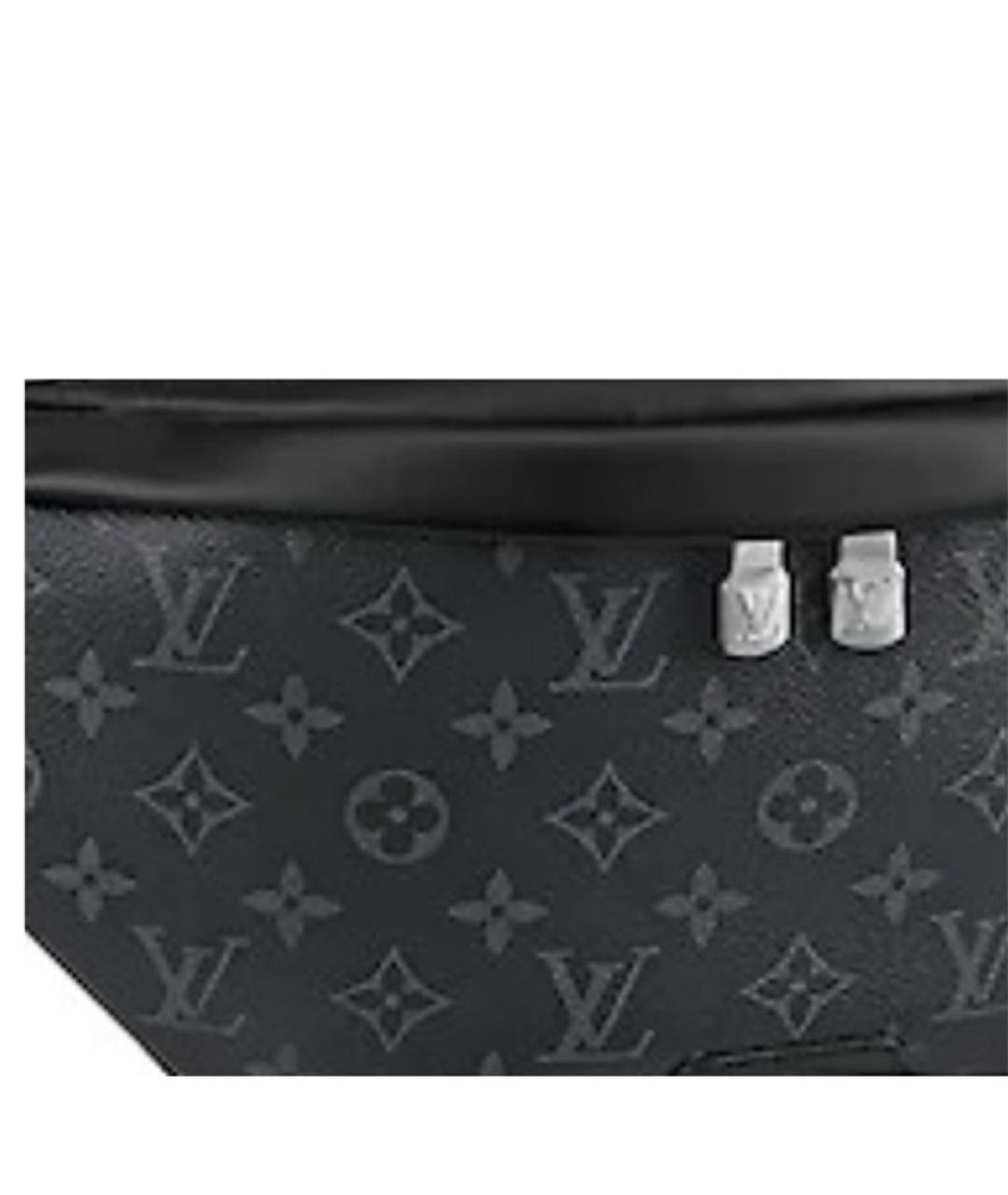 LOUIS VUITTON Черная кожаная поясная сумка, фото 6