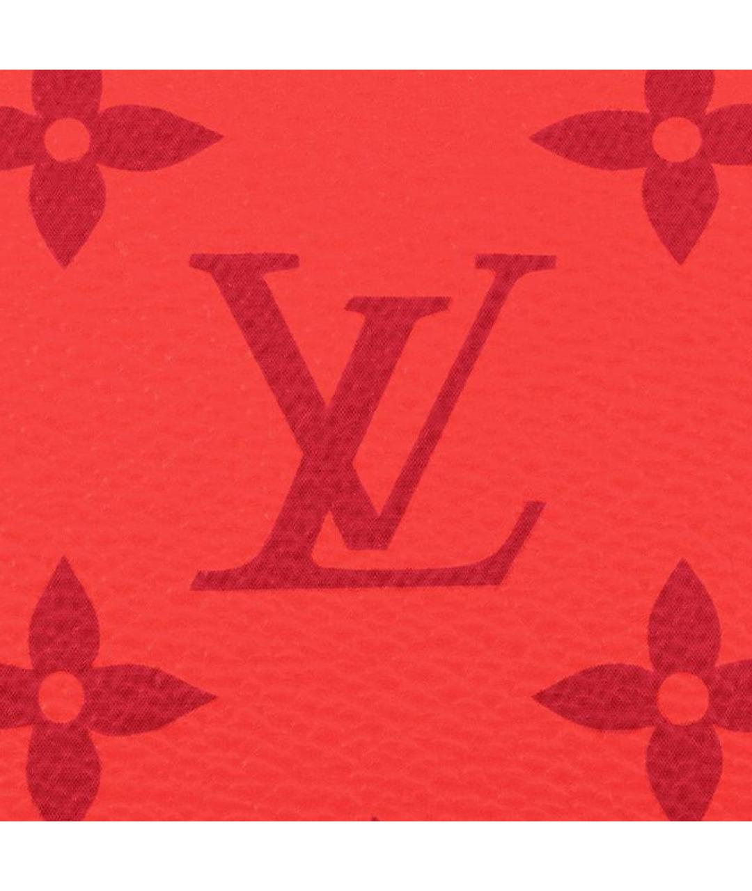 LOUIS VUITTON Красная кожаная дорожная/спортивная сумка, фото 6