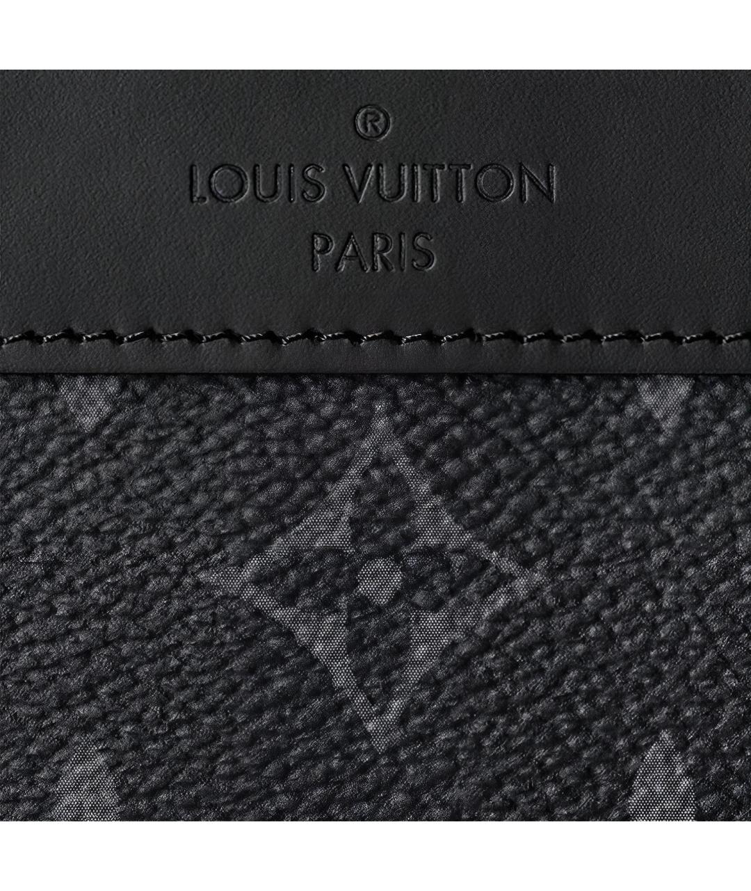 LOUIS VUITTON Черный кожаный кошелек, фото 5