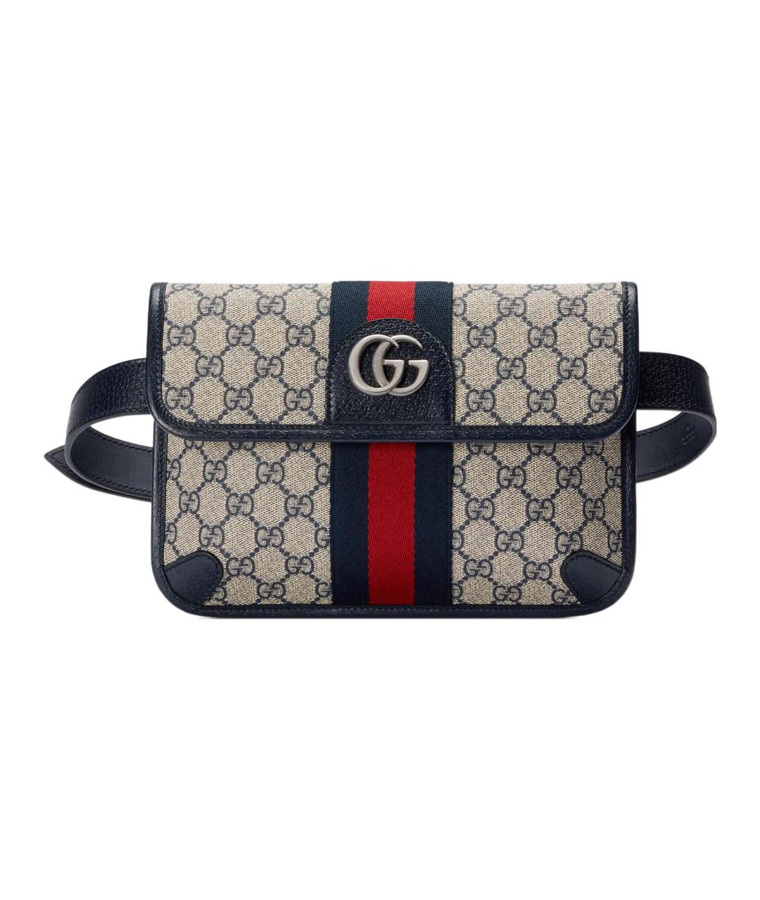 GUCCI Синяя тканевая сумка на плечо, фото 1