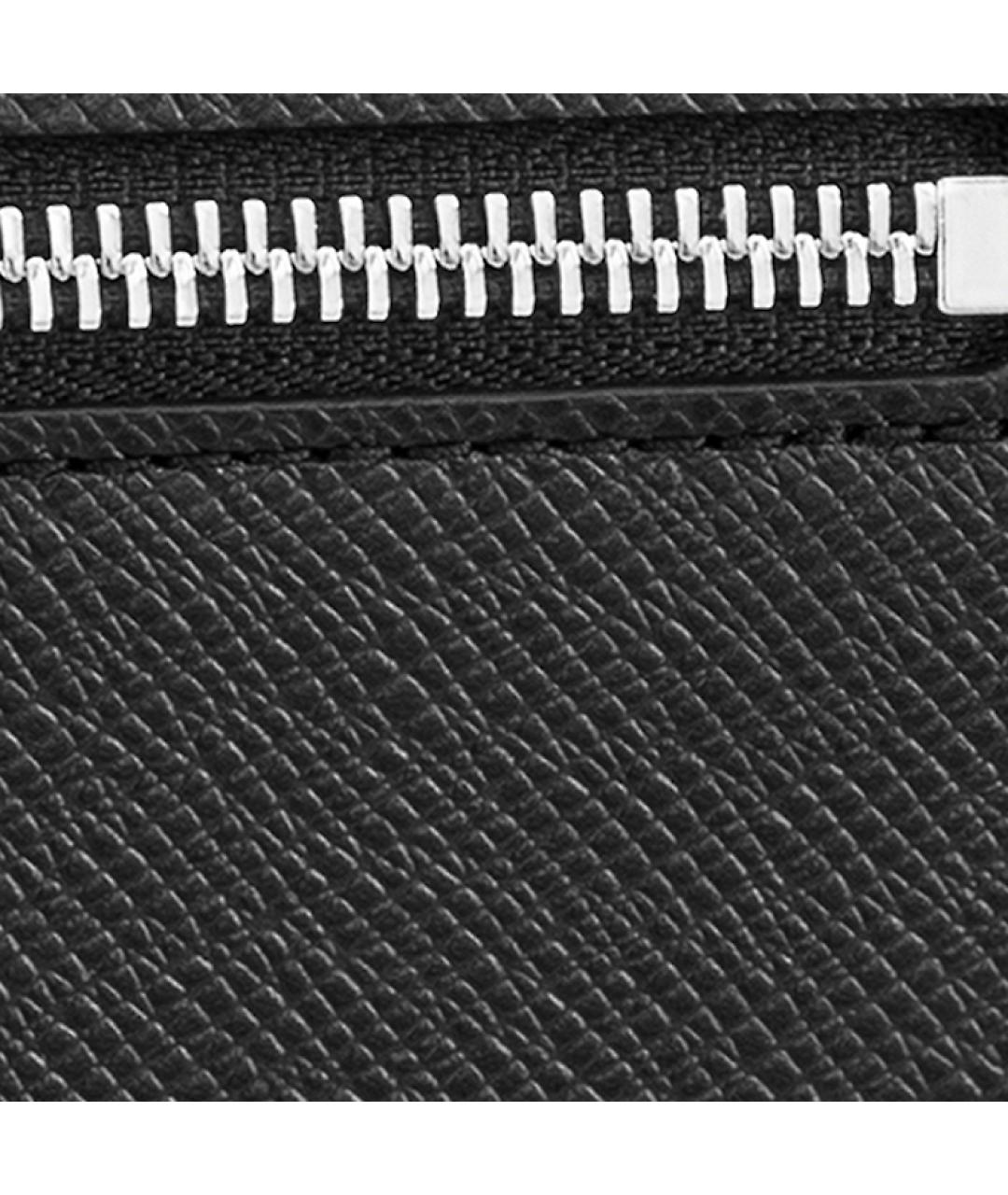 LOUIS VUITTON Черная кожаная папка для документов, фото 4