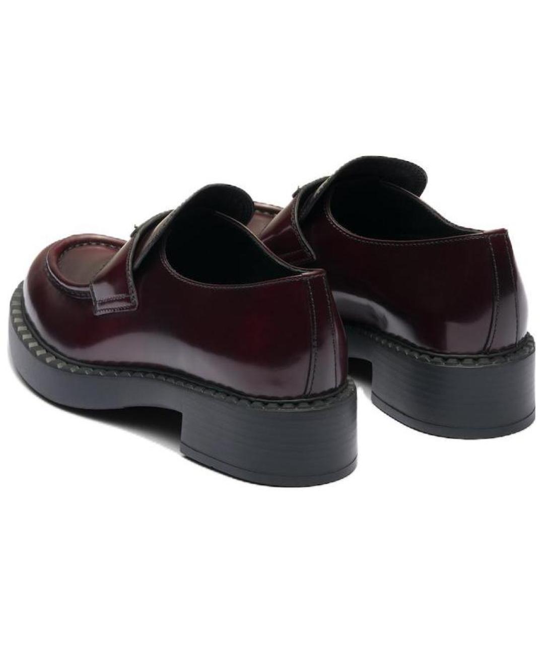 PRADA Коричневые кожаные лоферы, фото 4