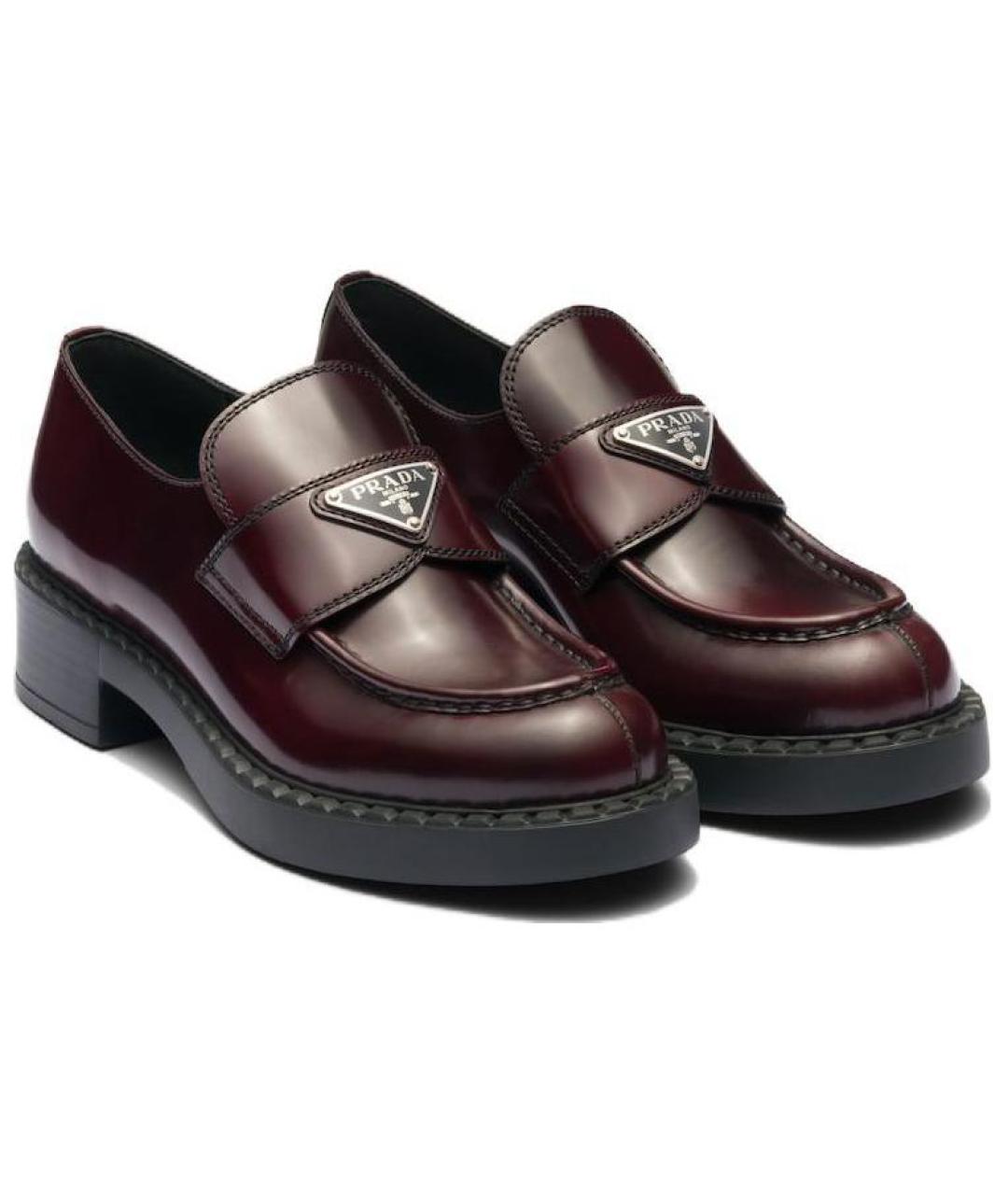 PRADA Коричневые кожаные лоферы, фото 3