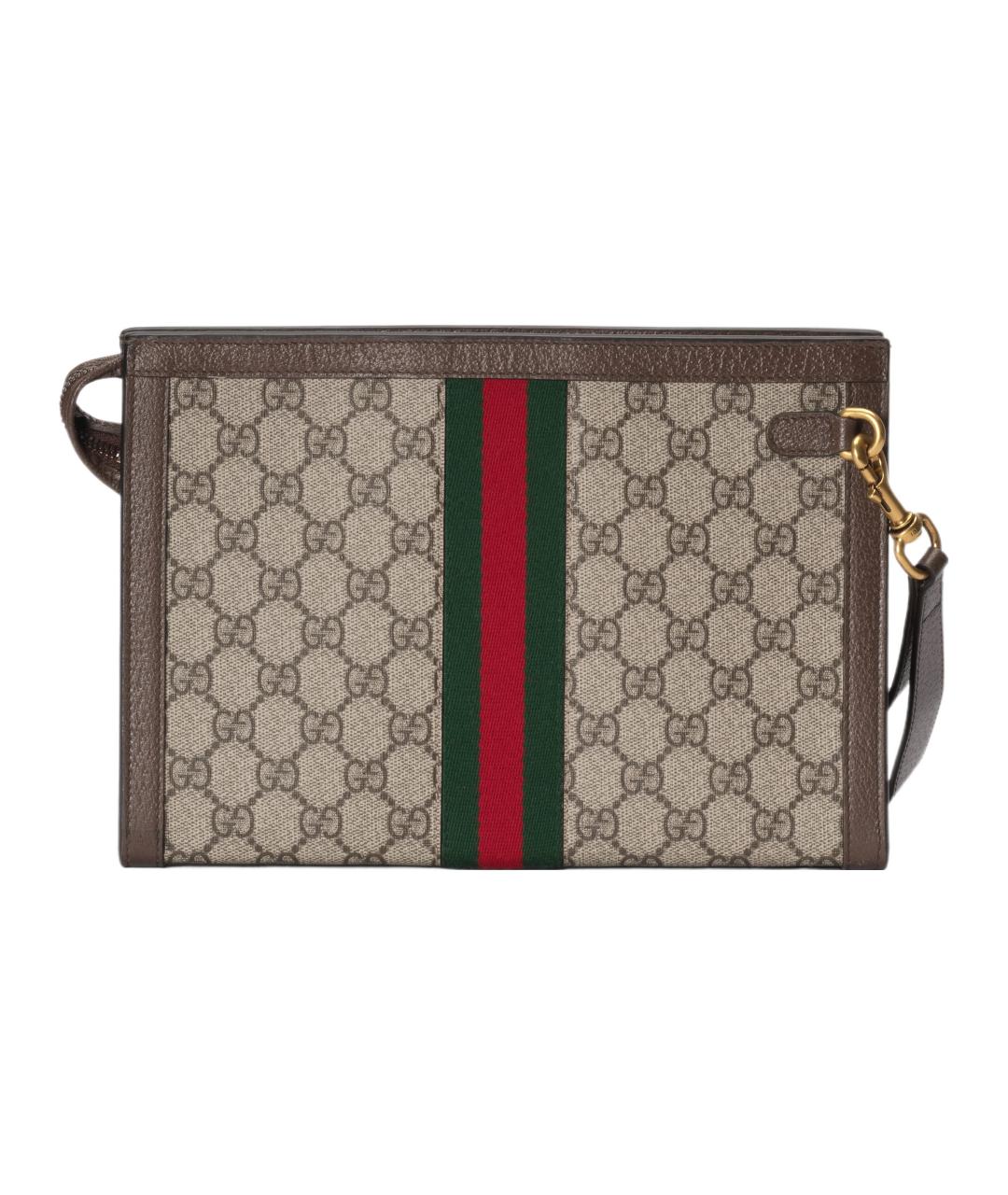 GUCCI Бежевая тканевая папка для документов, фото 4