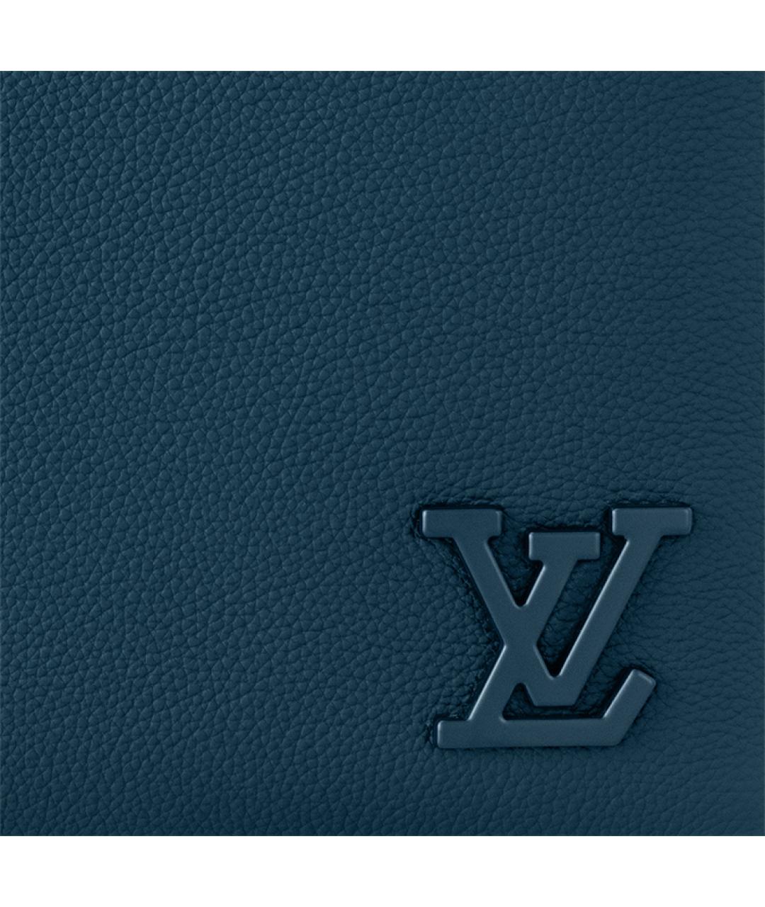 LOUIS VUITTON Бирюзовая кожаная папка для документов, фото 5