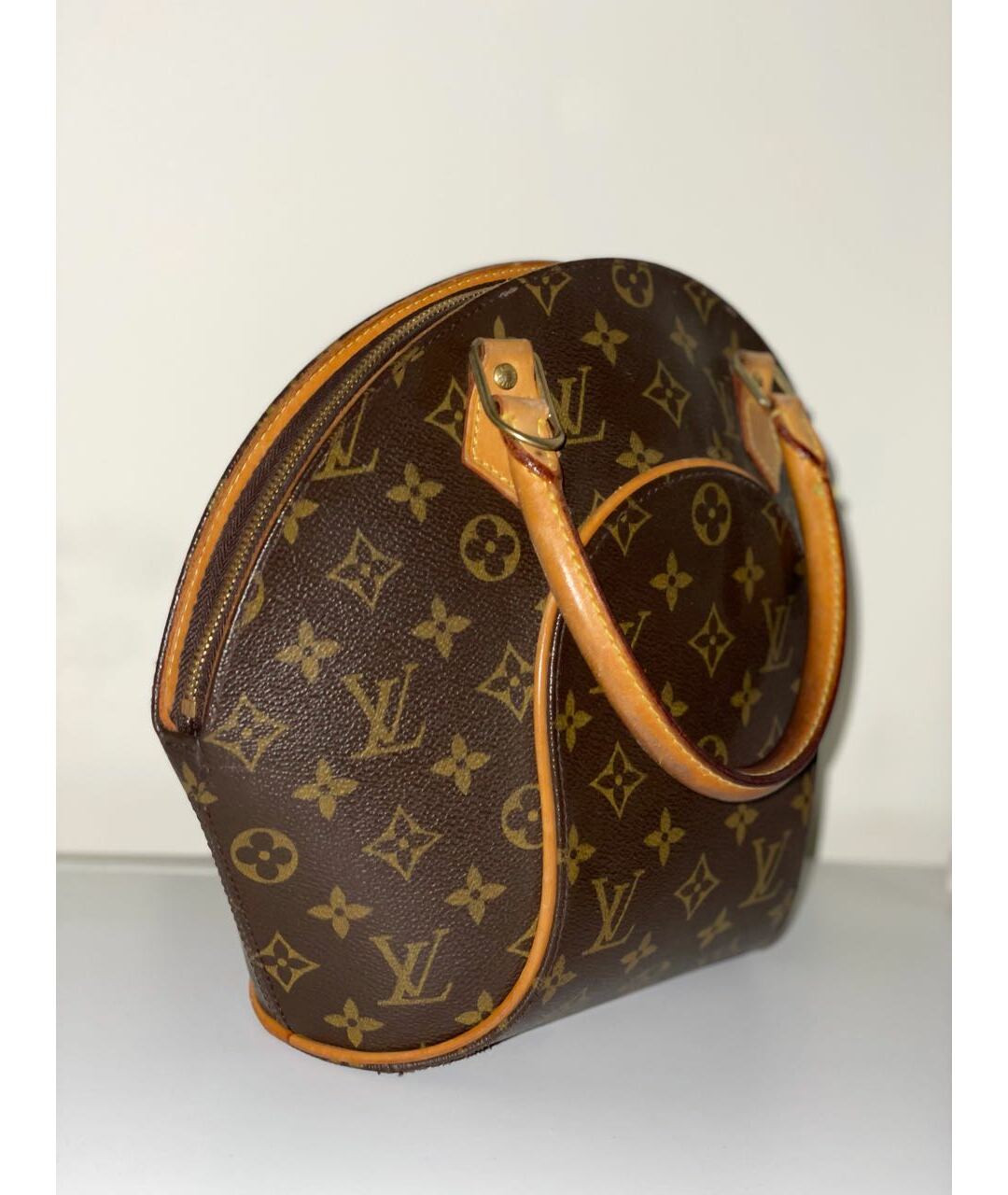 LOUIS VUITTON VINTAGE Коричневая кожаная сумка тоут, фото 2