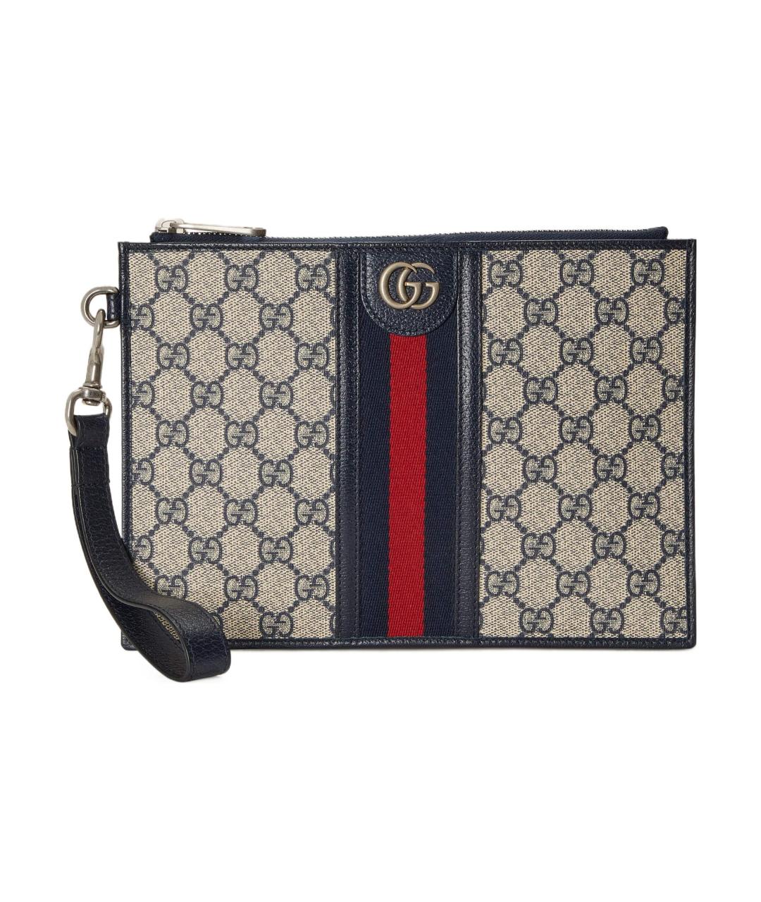 GUCCI Бежевая тканевая папка для документов, фото 1