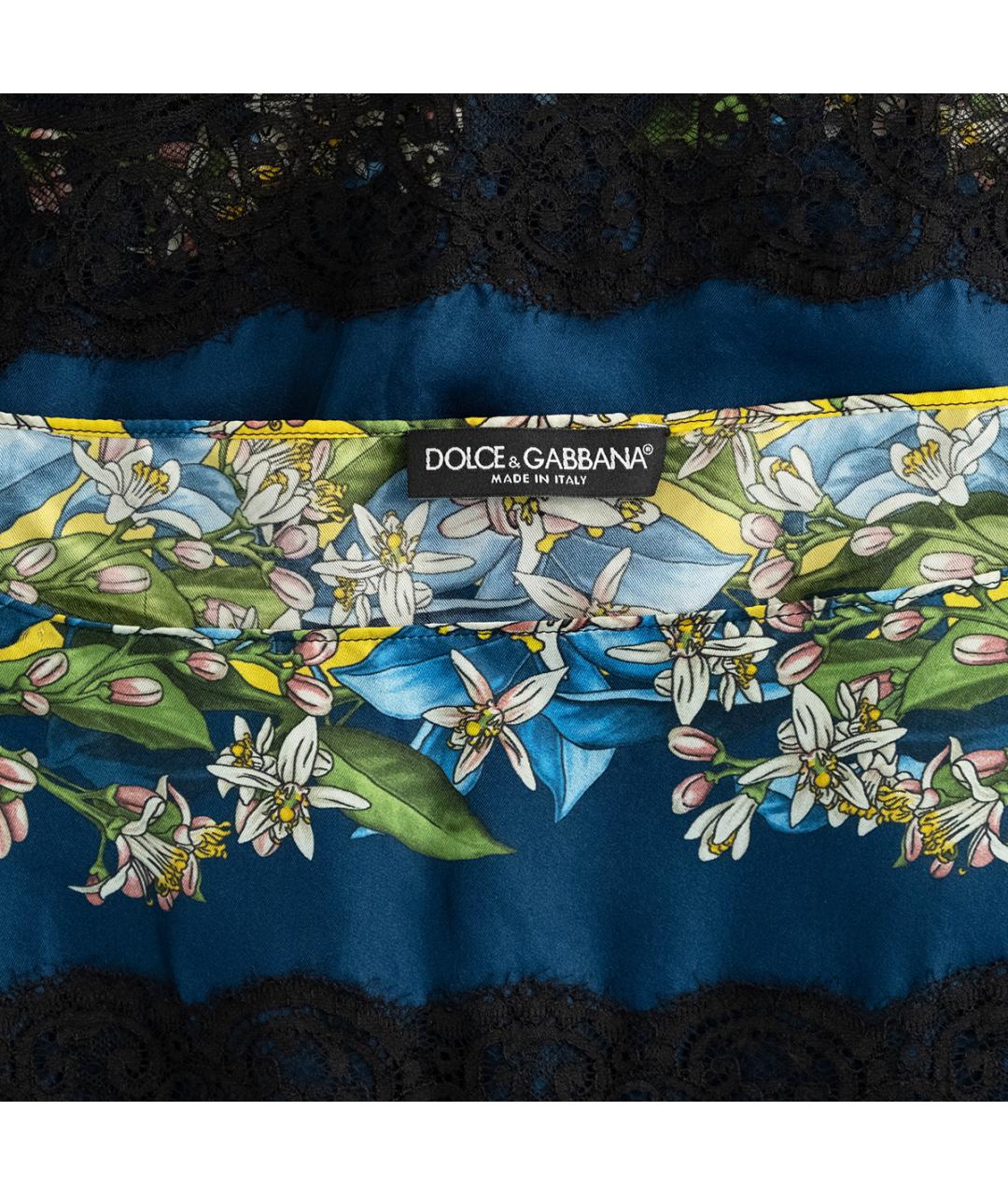 DOLCE&GABBANA Мульти шелковое повседневное платье, фото 3