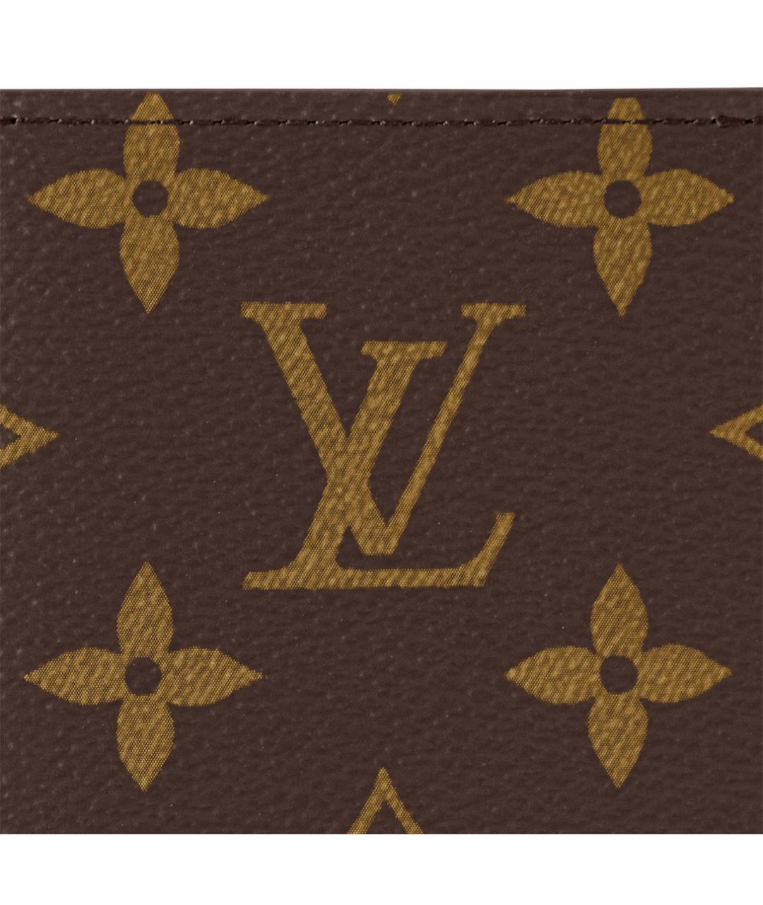 LOUIS VUITTON Коричневый кожаный кошелек, фото 5