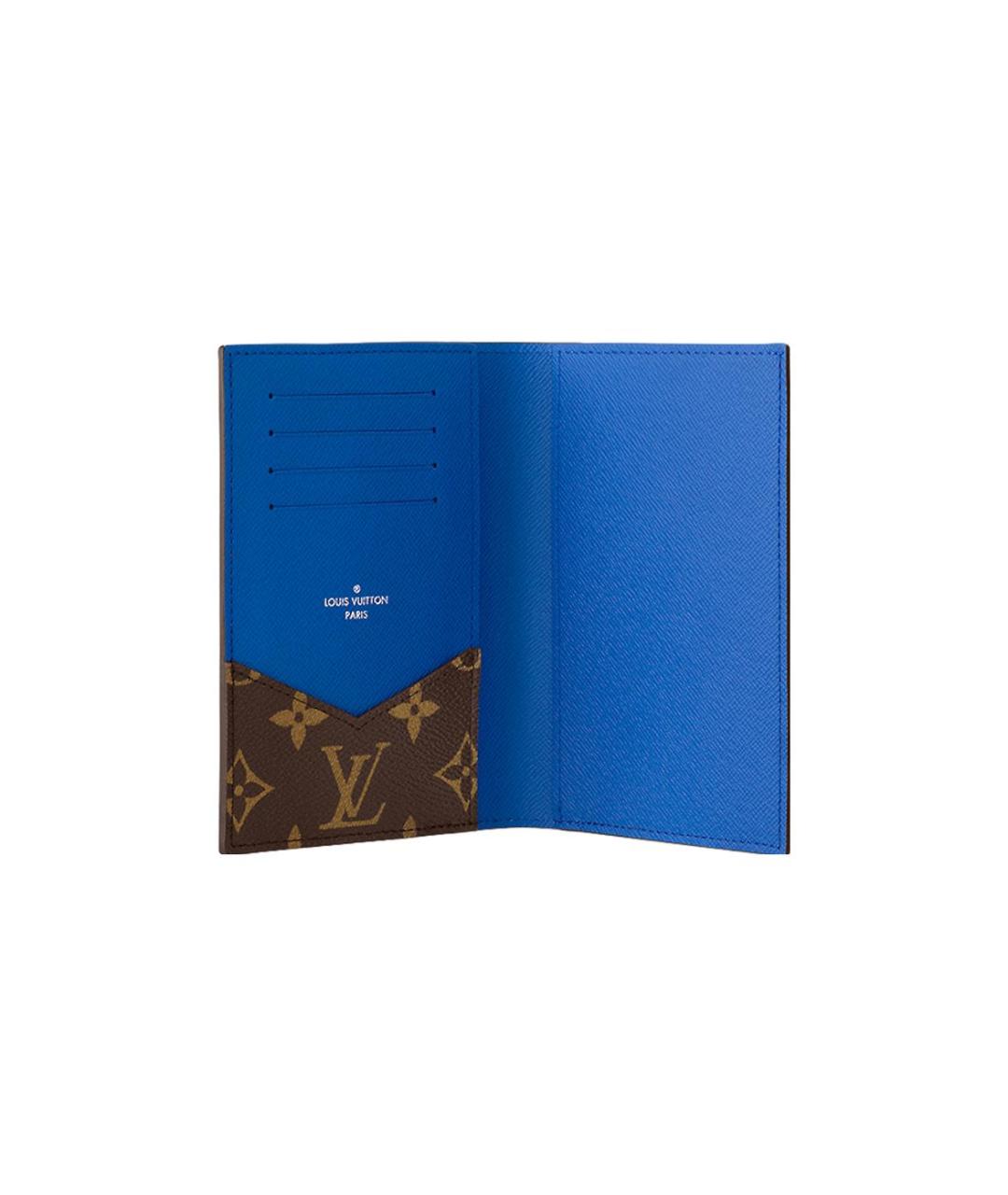 LOUIS VUITTON Коричневый кожаный кошелек, фото 4