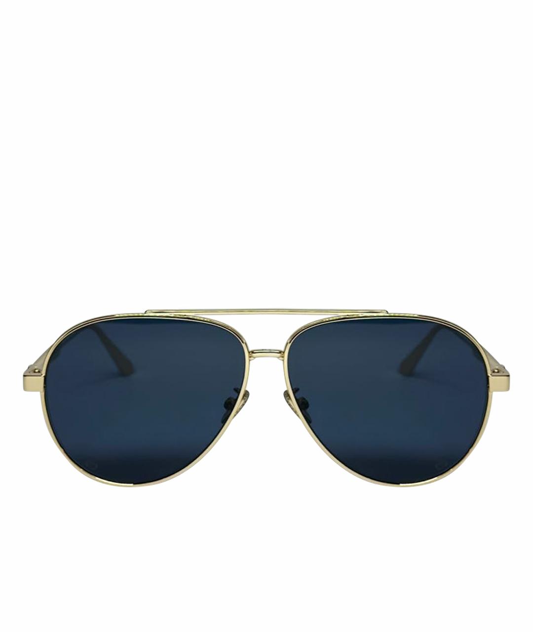 CHRISTIAN DIOR Золотые металлические солнцезащитные очки, фото 1