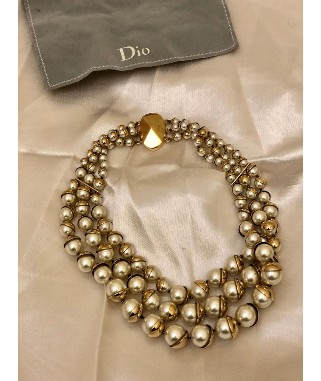 CHRISTIAN DIOR Позолоченное колье, фото 6