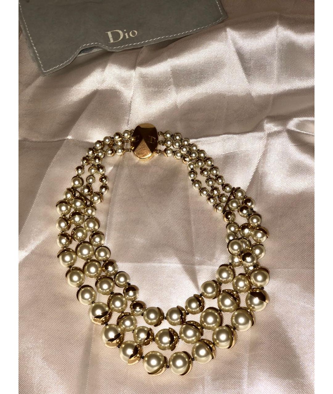 CHRISTIAN DIOR Позолоченное колье, фото 7