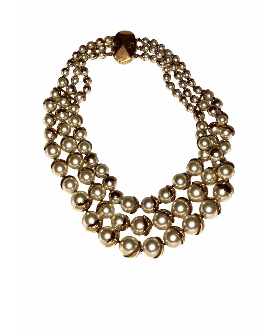 CHRISTIAN DIOR Позолоченное колье, фото 1