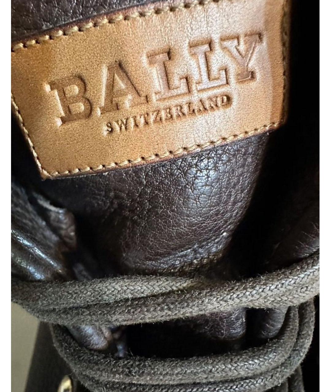 BALLY Коричневые кожаные высокие ботинки, фото 5