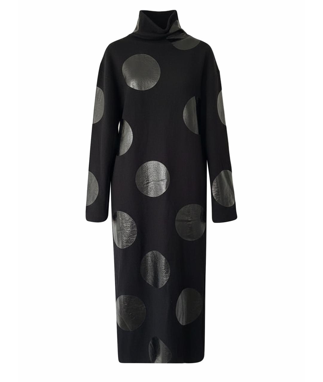 MAX MARA Черное шерстяное повседневное платье, фото 1