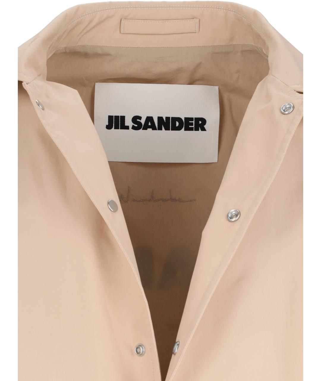 JIL SANDER Бежевая хлопковая куртка, фото 4