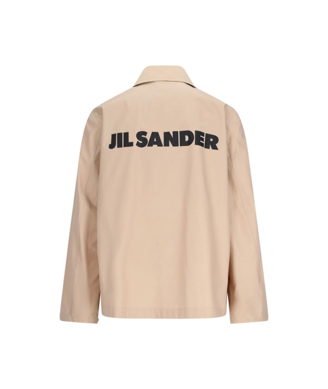 JIL SANDER Бежевая хлопковая куртка, фото 2