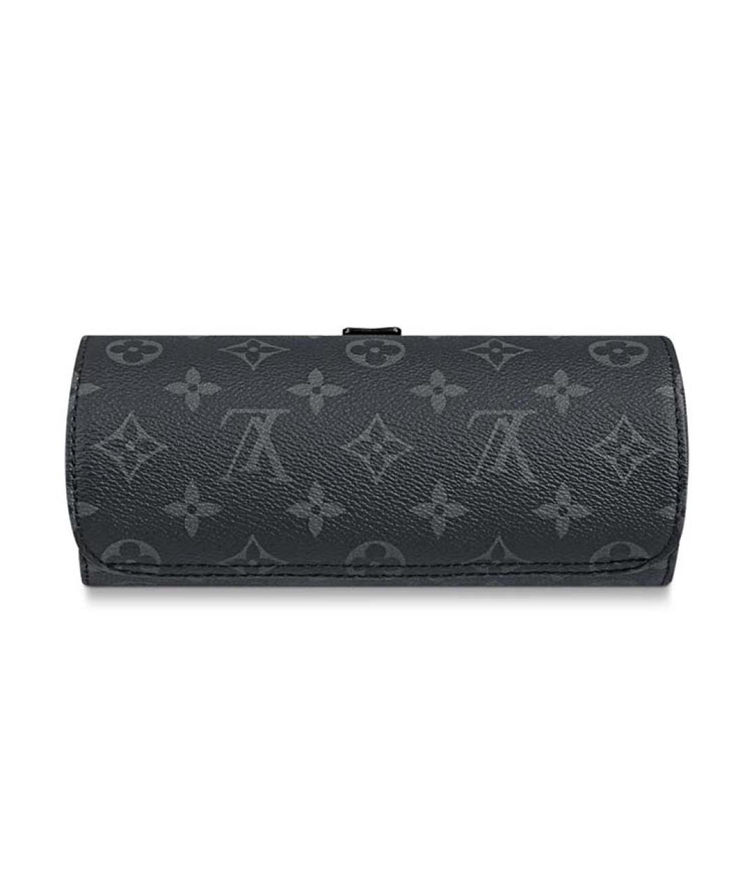 LOUIS VUITTON Черный кожаный кошелек, фото 2