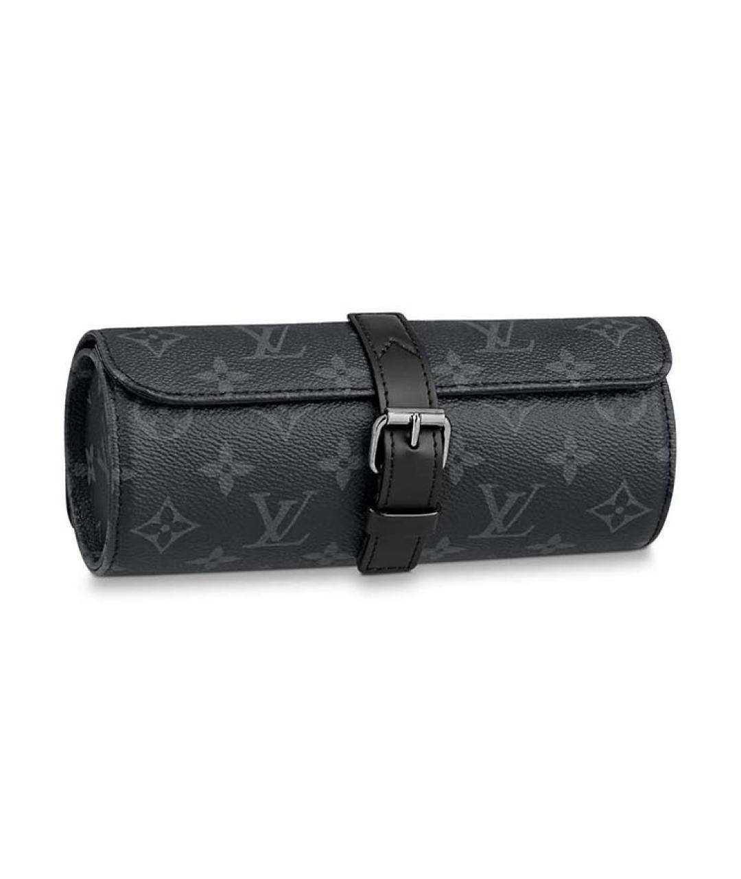 LOUIS VUITTON Черный кожаный кошелек, фото 1