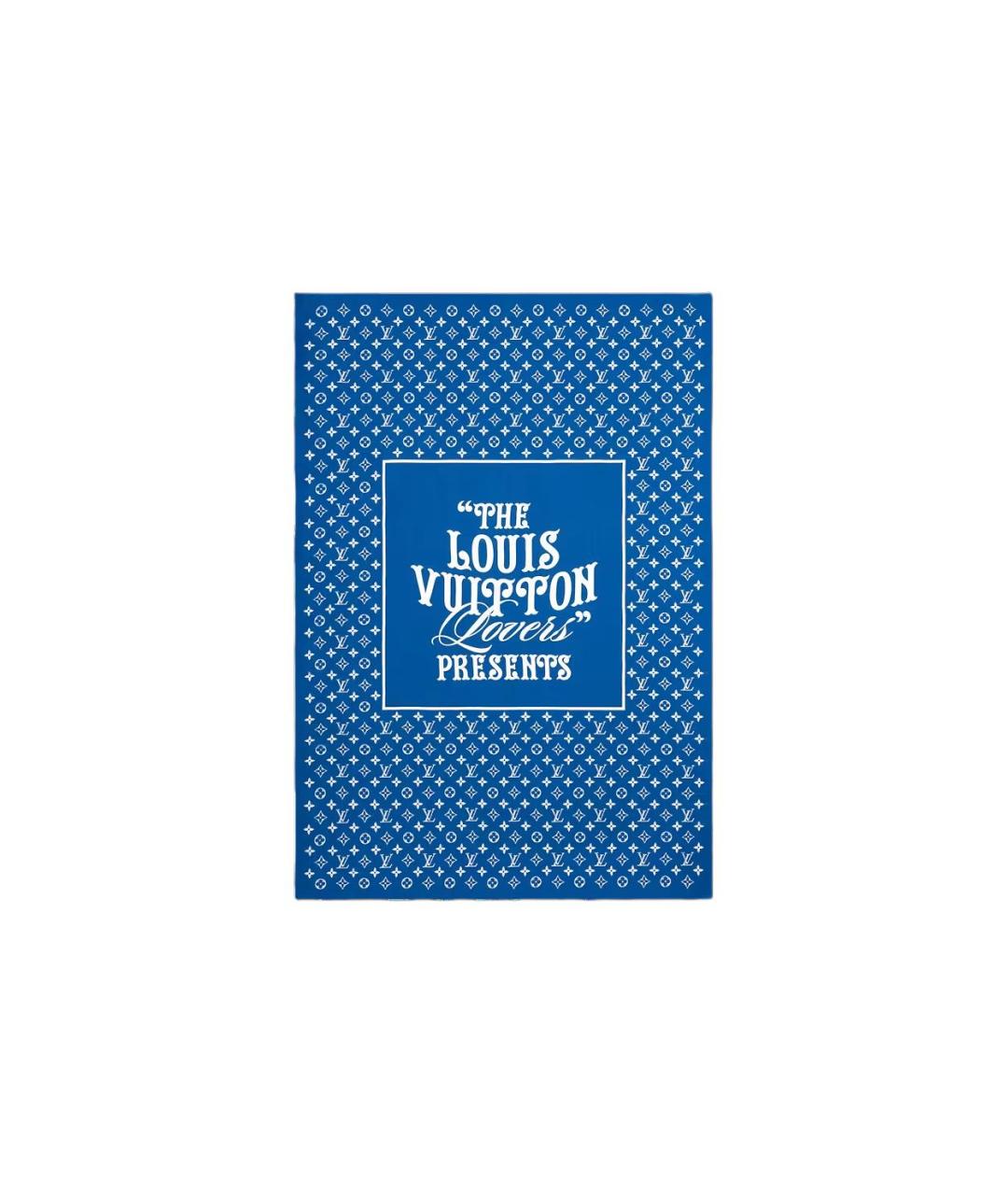 LOUIS VUITTON Синий кашемировый шарф, фото 1