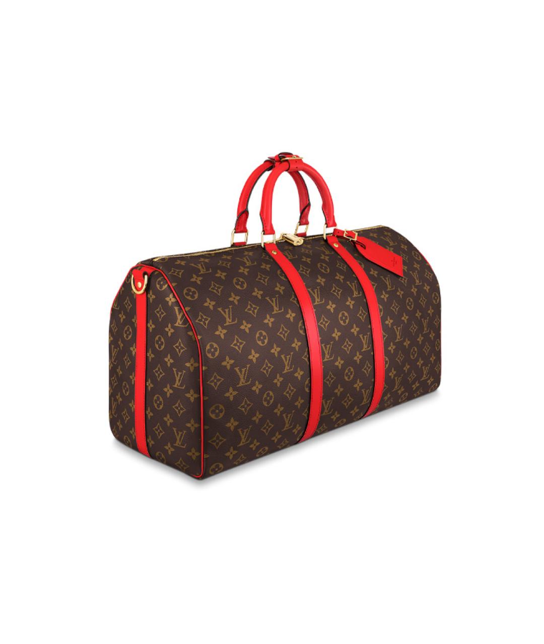 LOUIS VUITTON Коричневая кожаная дорожная/спортивная сумка, фото 3