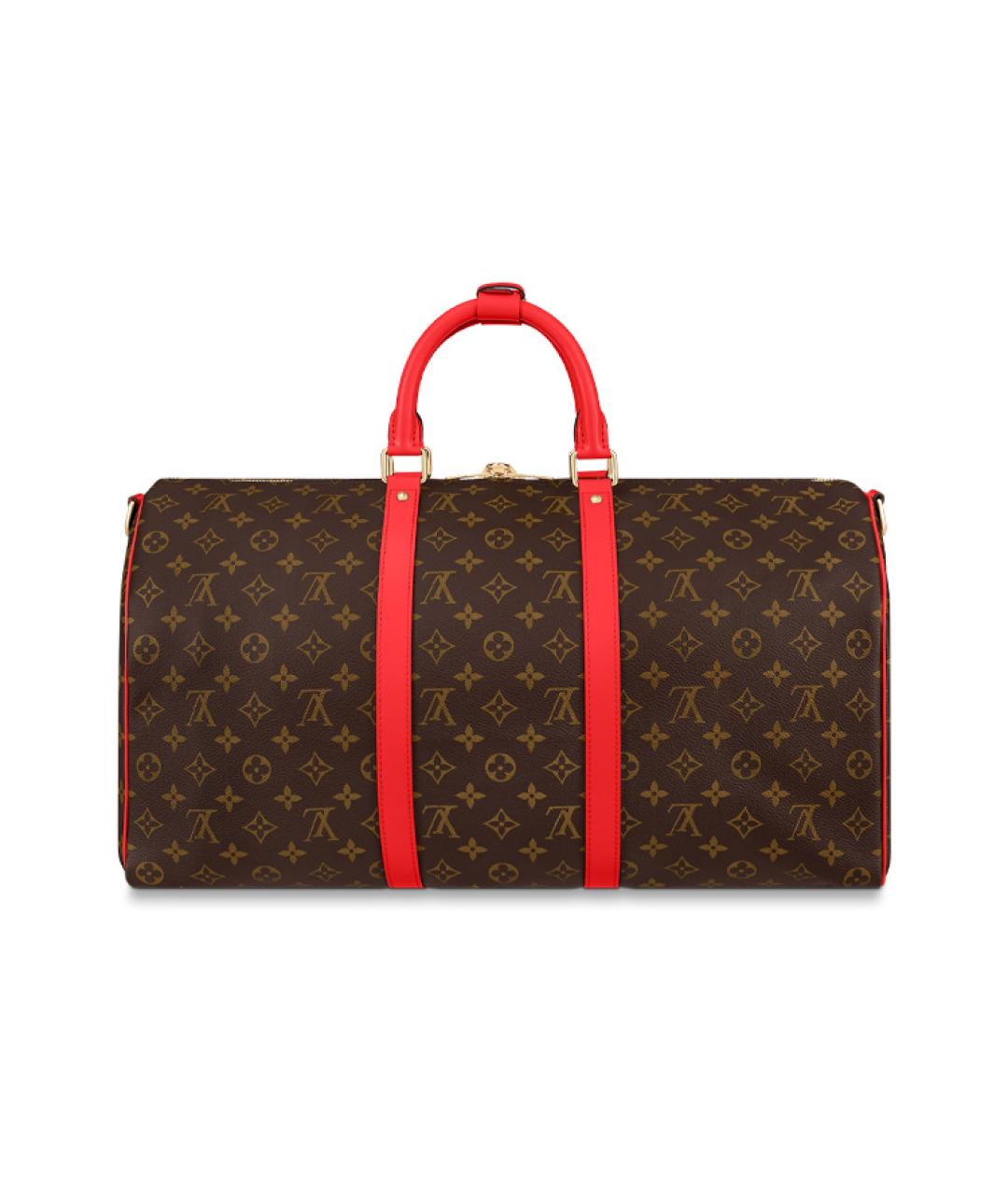 LOUIS VUITTON Коричневая кожаная дорожная/спортивная сумка, фото 1