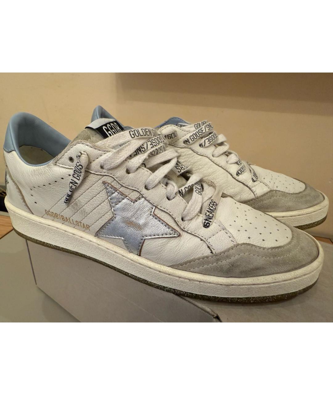 GOLDEN GOOSE DELUXE BRAND Белые кожаные кеды, фото 5