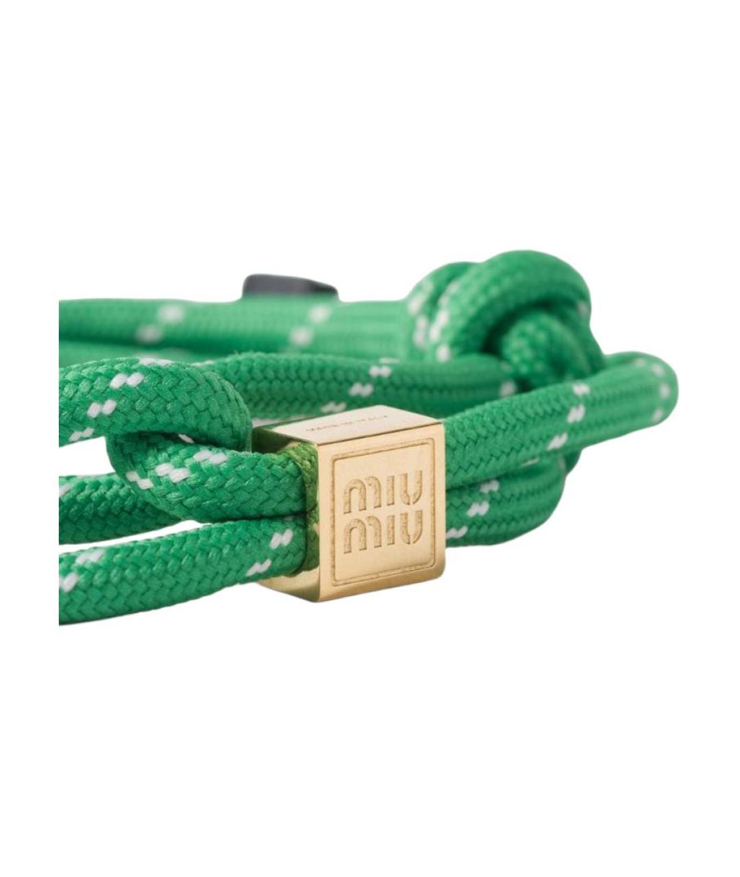 MIU MIU Зеленый браслет, фото 2