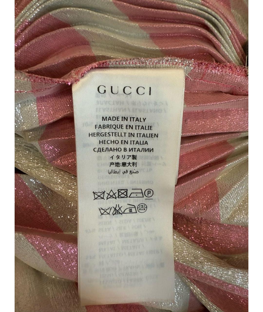 GUCCI Розовая юбка миди, фото 4