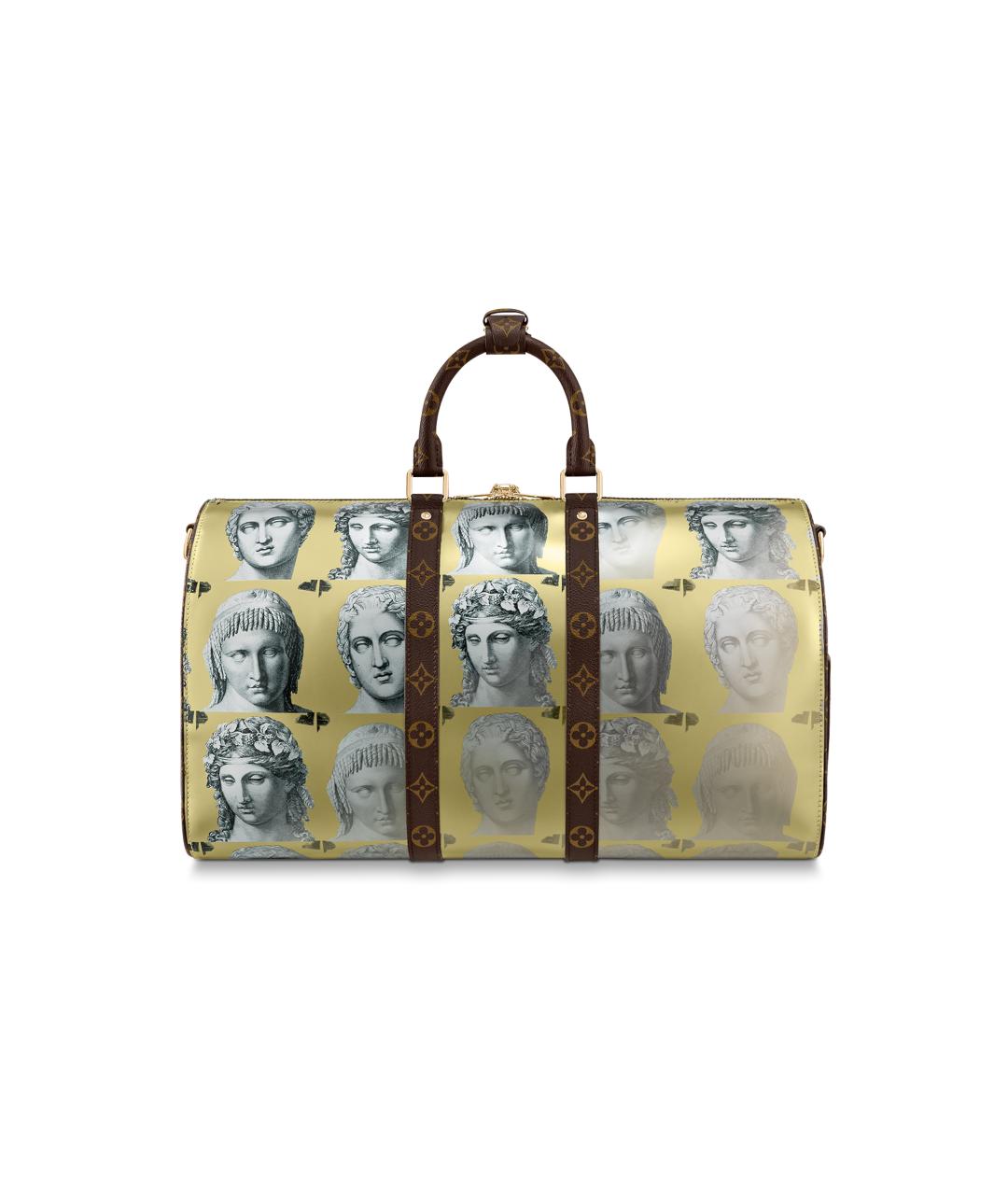 LOUIS VUITTON Бежевая кожаная дорожная/спортивная сумка, фото 1