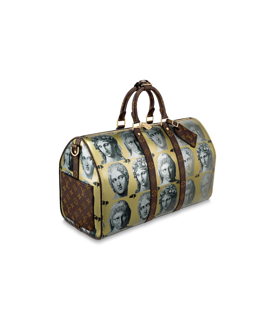 LOUIS VUITTON Бежевая кожаная дорожная/спортивная сумка, фото 4