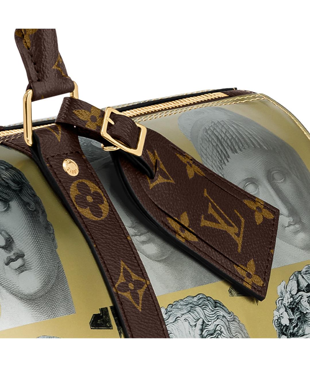 LOUIS VUITTON Бежевая кожаная дорожная/спортивная сумка, фото 7