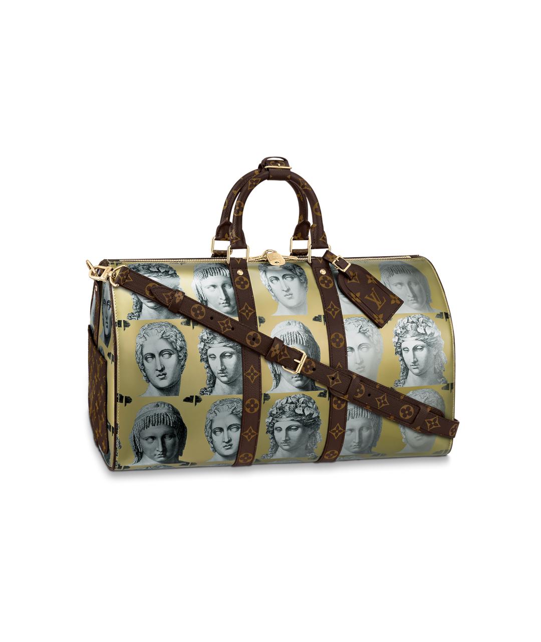 LOUIS VUITTON Бежевая кожаная дорожная/спортивная сумка, фото 2