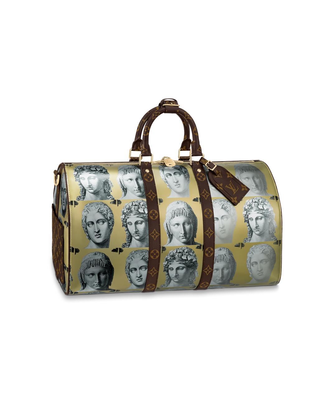 LOUIS VUITTON Бежевая кожаная дорожная/спортивная сумка, фото 3