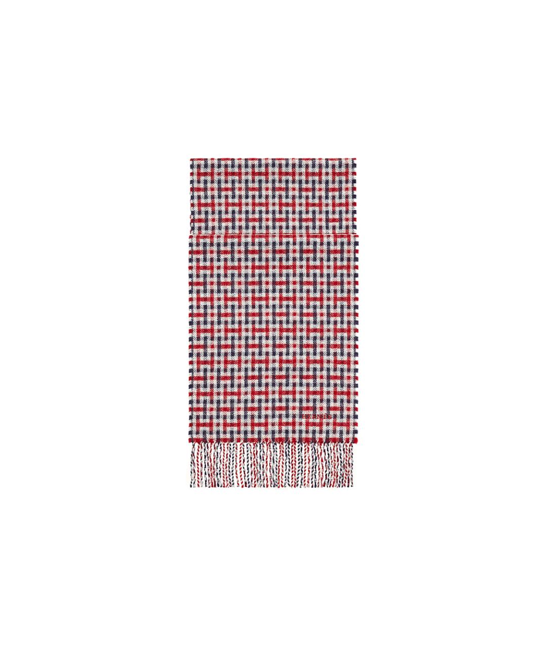 HERMES Красный кашемировый шарф, фото 1