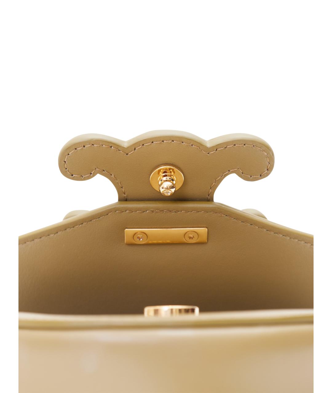 CELINE Хаки кожаная сумка через плечо, фото 7