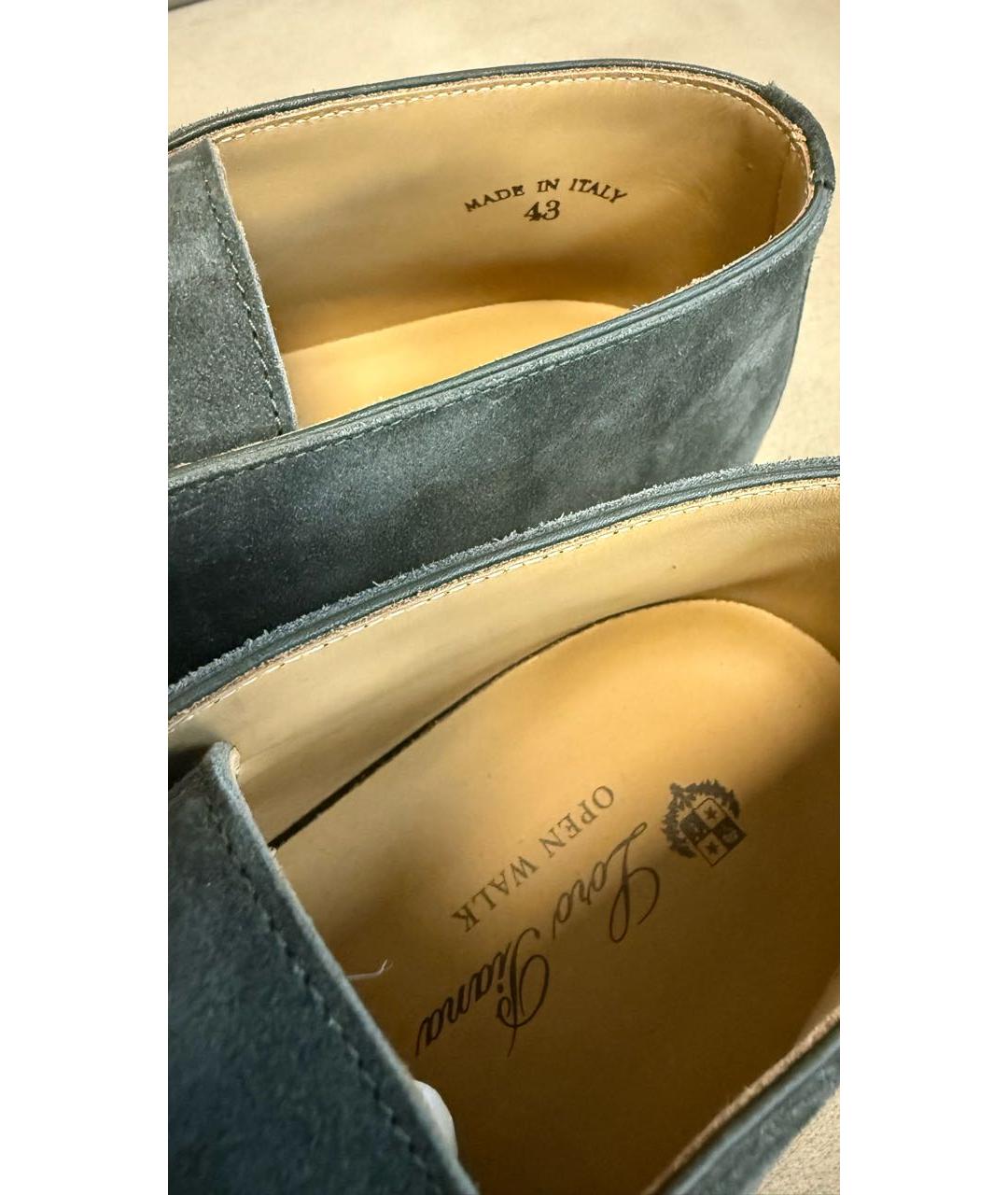 LORO PIANA Хаки замшевые лоферы, фото 8