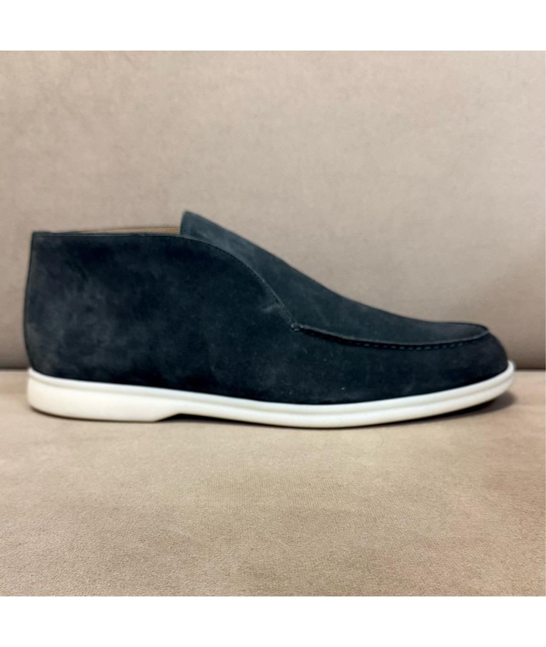 LORO PIANA Хаки замшевые лоферы, фото 9