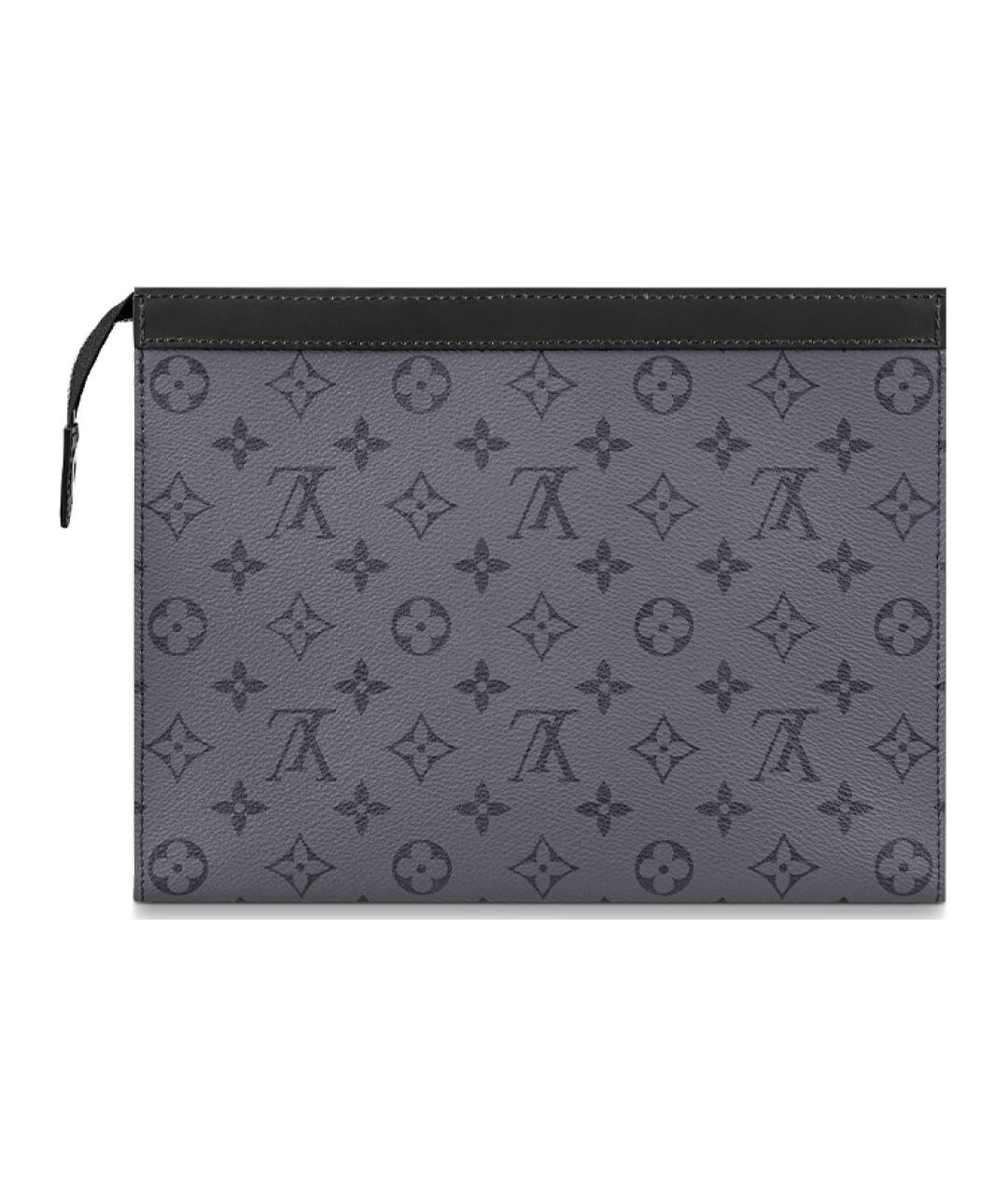 LOUIS VUITTON Черная кожаная папка для документов, фото 1