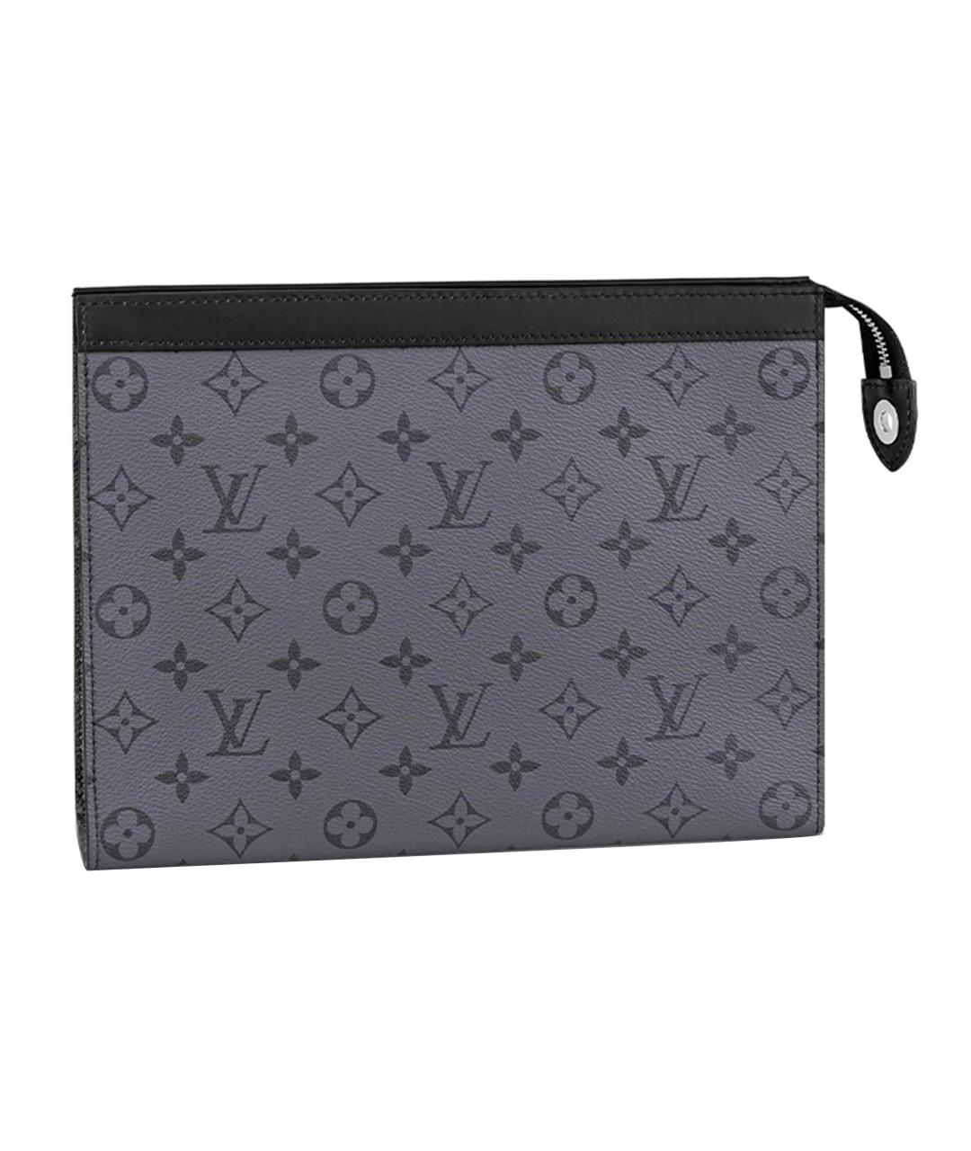 LOUIS VUITTON Черная кожаная папка для документов, фото 2