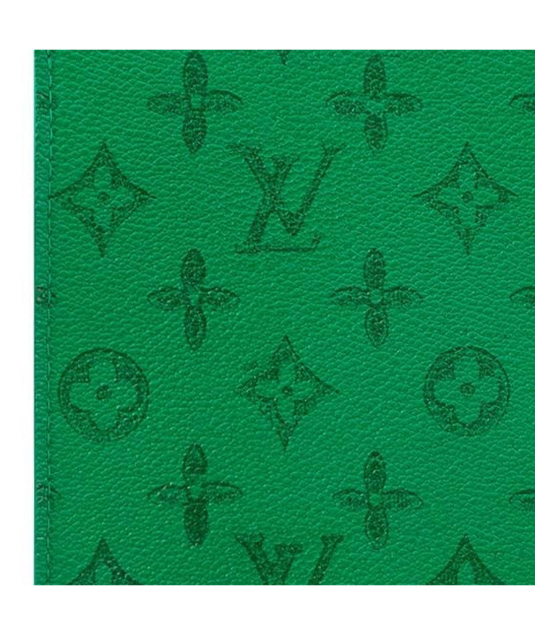 LOUIS VUITTON Зеленая кожаная папка для документов, фото 6