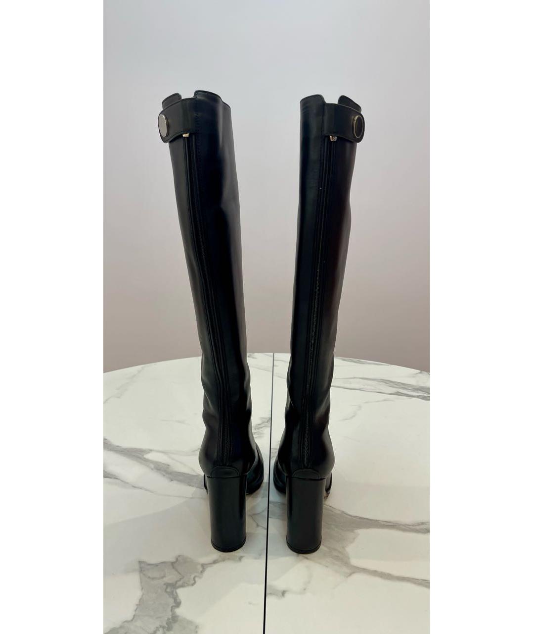 GIANVITO ROSSI Черные кожаные сапоги, фото 5